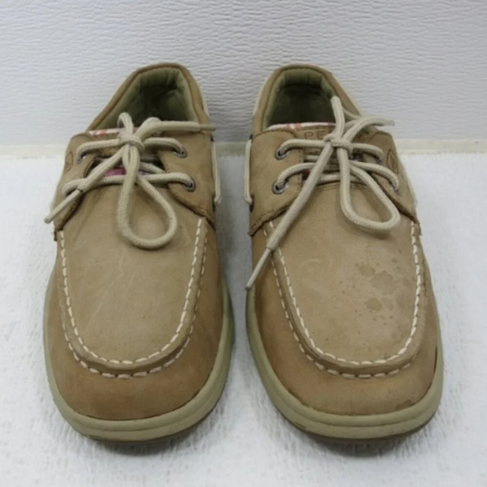 Sperry Top -Sider Intrepid Nubuck Leather and Cloth Uppers Deck Shoes 4.5